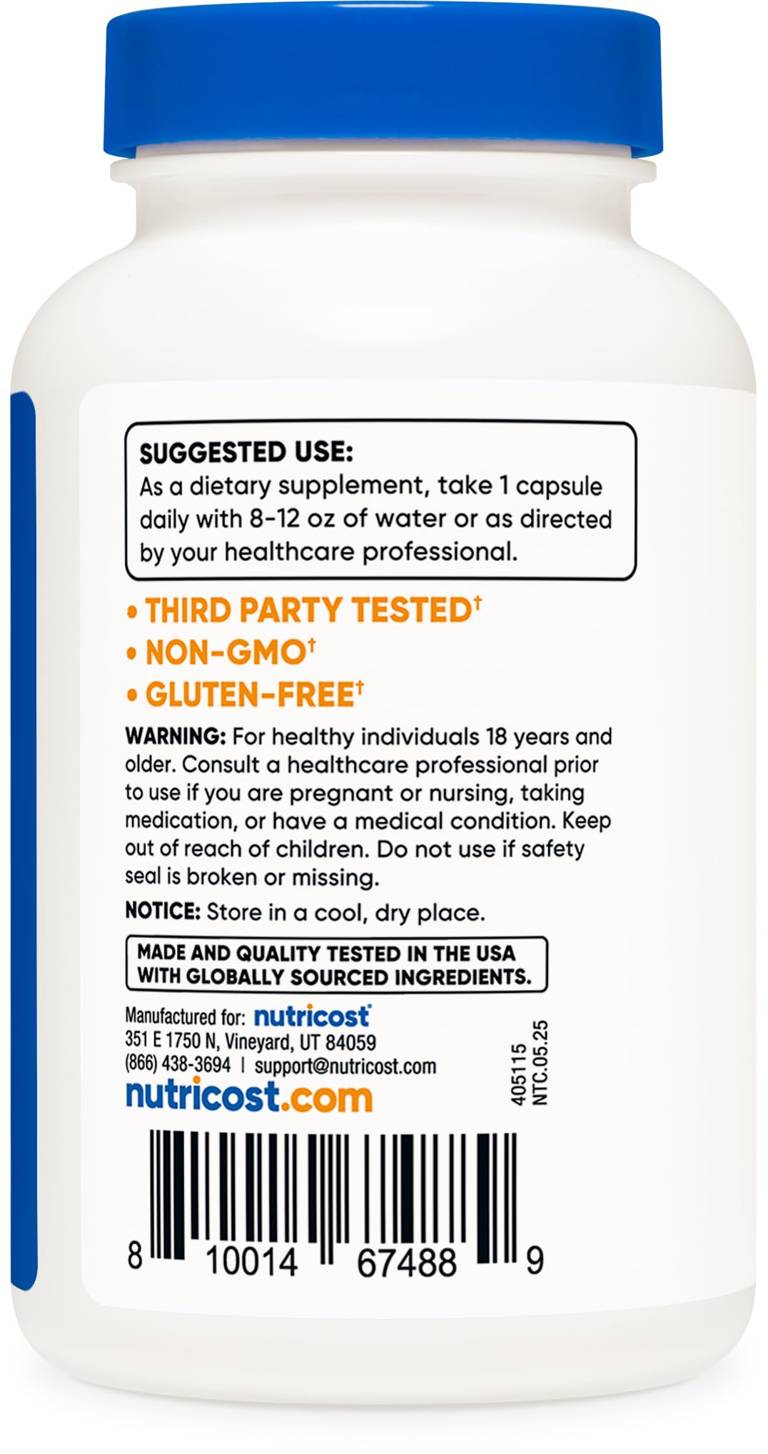 Nutricost L-Glycine 1000mg, 120 Capsules, Vegetarian, Non-GMO and Gluten Free
