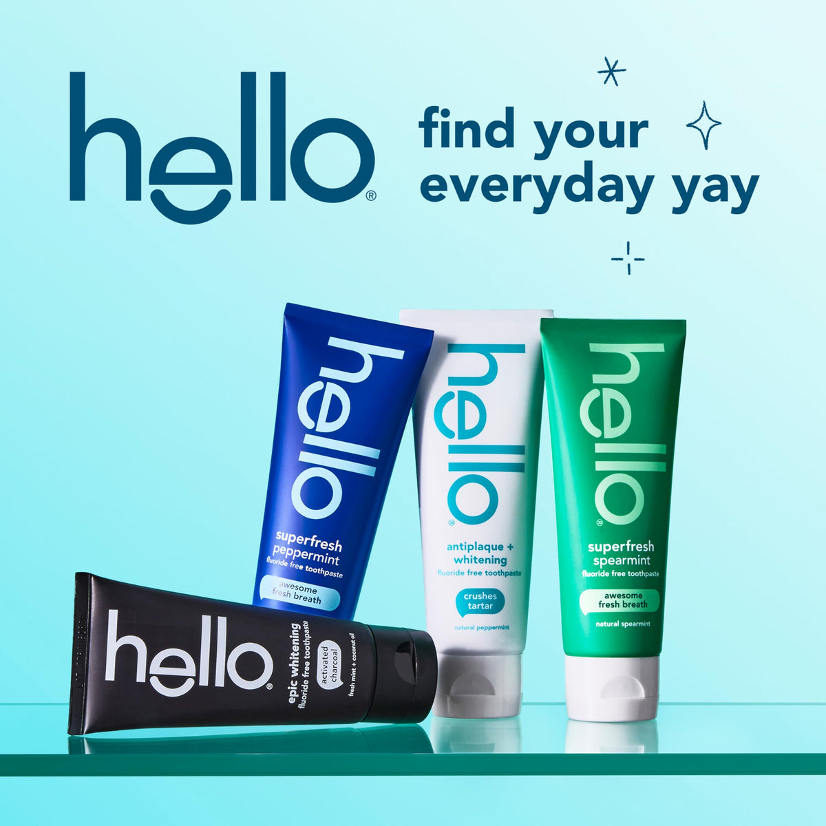 Hello Antiplaque and Whitening Fluoride Free Toothpaste, 3 Pack, 5 oz