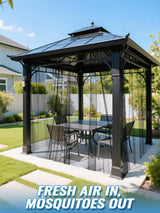 33x10ft Ultra-fine Mesh Mosquito Net, Patio Screen Netting, 1Pc Black