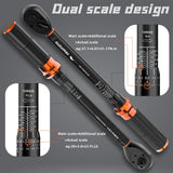 SUZUME 3PCS Torque Wrench Set 72 Teeth Dual-Direction Adjustable Torque Wrench Dual-Scales 1/4 & 3/8 & 1/2-Inch ±3% Accuracy Click Torque Wrenches for Bicycle, Motorcycle, Car,Maintenance