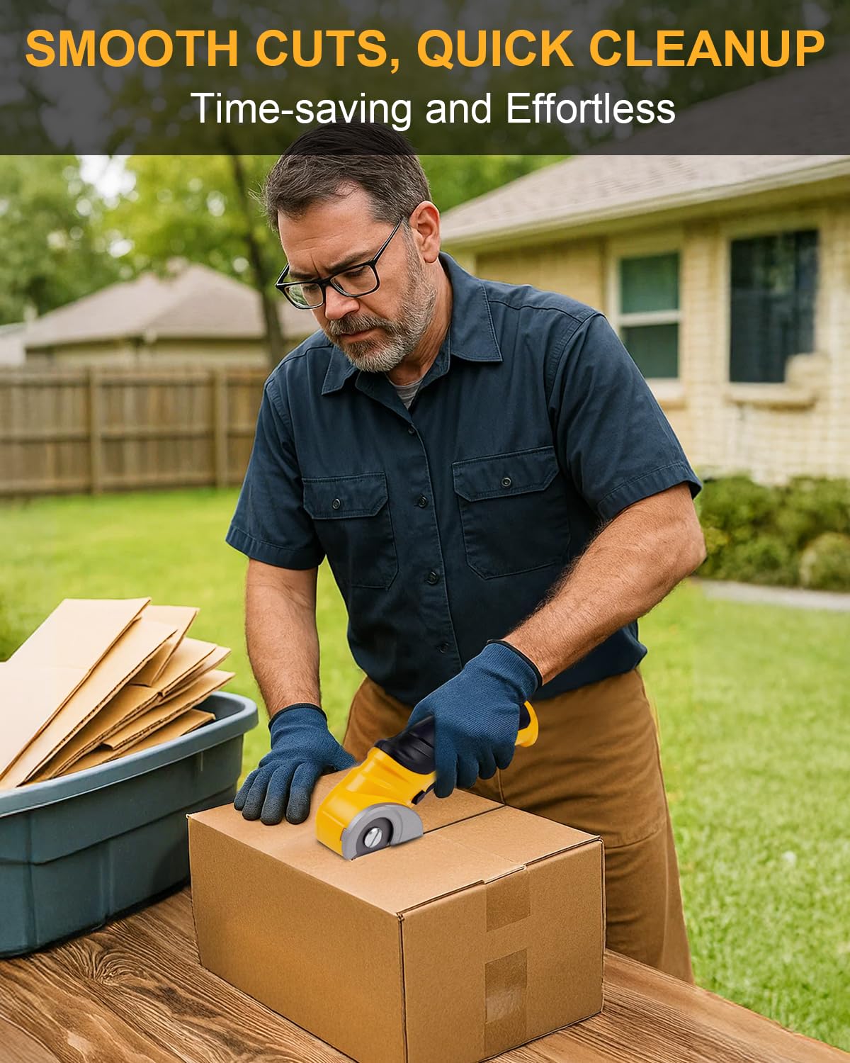 Cardboard Cutter Electric Box Cutter, Stocking Stuffers for Men Gifts Christmas Tools 4V Cordless Electric Scissors Rotary Blade for Cardboard Recycling Rechargeable DIY Cutting Carpet Leather Plastic