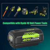 2Pack 40v 7.5Ah OP4026A Battery Replacement for Ryobi 40V Battery Compatible with Ryobi 40 Volt Battery Lithium OP4026A OP4015 OP4040 OP40201 OP4050A OP4015 OP40261 OP4030 OP40401 Power Tools