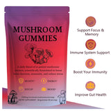 Sky Nutrition Mushroom Gummies - Immune Support & Energy Boost, 12 Mushroom Blend, Mushroom Supplement for Men & Women, Vegan - 60 Gummies