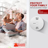 Combination Smoke and Carbon Monoxide Detector Alarm, Beeps Warning Smoke and CO Alarms for Basements Travel Home Office House Bedroom Living Room Car, Battery Operated,Comply with UL 217/2034, 1-Pack