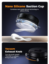 Stocking Stuffers for Men Teens Boys : Birthday Christmas White Elephant Gifts for Adults Women Girl Trendy Stuff, Shower Speaker Bluetooth Waterproof IPX7 Loud with Suction Cup, Cool Gadgets-Black