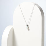 Amazon Essentials womens Sterling Silver Round Cut Created Opal Birthstone Pendant Necklace (October), 18"