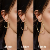 vuiikhir Gold Hoop Earrings for Women 14K Gold Earrings for Women