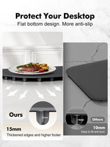 Food Warming Mat, Electric Food Warming Tray with 3 Adjustable Temperature, Fast Full Surface Heating Auto Shut-Off, Food Grade Silicone Food Warmer for Parties Buffet Countertop Home Travel (Gray)