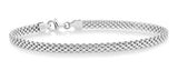 Miabella 925 Sterling Silver Italian 4mm Mesh Link Chain Bracelet for Women, Made in Italy (Length 7 Inches (Small))