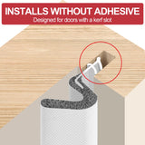 40FT Extra Long Kerf Weather Stripping Door Seal for Large Gaps and Easy Installation (White)