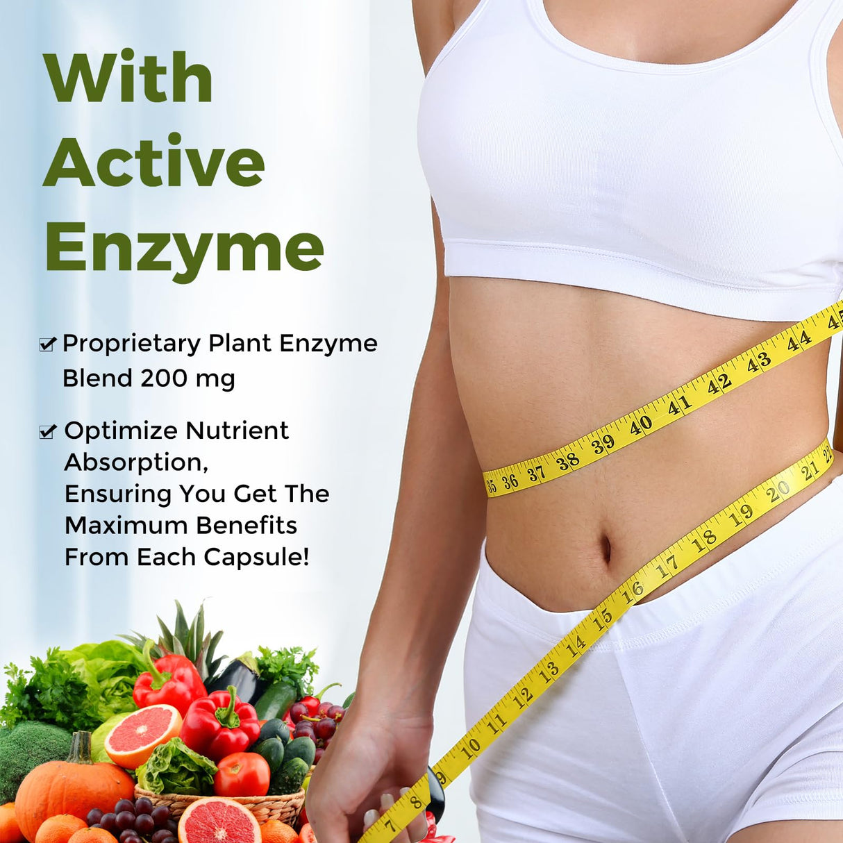 2000 MG Fruits and Vegetables Supplements, Natural Balance Over 35+ Fruits and Vegetables, 100% Whole Food Superfoods Fruit and Veggies Supplement, Energy Balance, Sugar-Free, Vegan, 120 Tablets