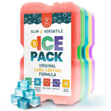 Healthy Packers Ice Pack for Lunch Box - Freezer Packs - Original Cool Pack (Set of 5) | Slim & Long-Lasting Ice Packs for Your Lunch or Cooler Bag (Combo)