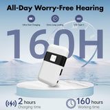 Hearing Aids, Hearing Aids for Seniors with Noise-Cancelling, OTC Hearing Aids Rechargeable, Hearing Amplifiers with 8 Volume Levels & 4 Hearing Modes, 160-Hour Battery Life, Clear Sound (Black)
