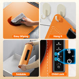 Food Warming Mat for Buffet,Electric Warming Tray with 4 Temperatures Setings and 1/3/5h Timer,Full Surface Heating Food Warmers for Parties Buffets Holidays Daily Use to Keep Food Warm(Orange)