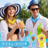 Eurzom 32 Pcs Cooling Neck Wraps Bulk with Button Cooler Ice Wrap Scarf Cooling Neck Bandanas Headbands Water Soaking for Hot Weather Summer Men Women Pets Riding Hiking Camping Outdoor Activities
