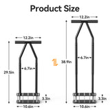 Knee-Friendly Lawn Aerator Tool, Spring Loaded Self-Cleaning Spike Aerator