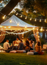 Brightown 29 Feet LED Outdoor String Lights with Shatterproof G40 Edison Bulbs, Connectable and Weatherproof Strand, Commercial Grade Patio Lights for Backyard Garden Patio Decorative, White