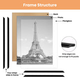 upsimples 27x40 Poster Frame, Easy Slide-In Assembly, Black, 3 Pack