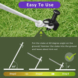 Tree Stake Kit, Heavy Duty Steel 11.8 Inch Steel Tree Stakes and Supports for Young Tree Anti Strong Wind, Leaning Tree Anchor Straightening Kit (4)