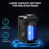 VeGue Karaoke Machine, Bluetooth Speaker PA System for Adults & Kids with 2 Wireless Microphones, 8'' Subwoofer, Wireless Singing Machine for Christmas Party, Wedding, Gathering(VS-0866)