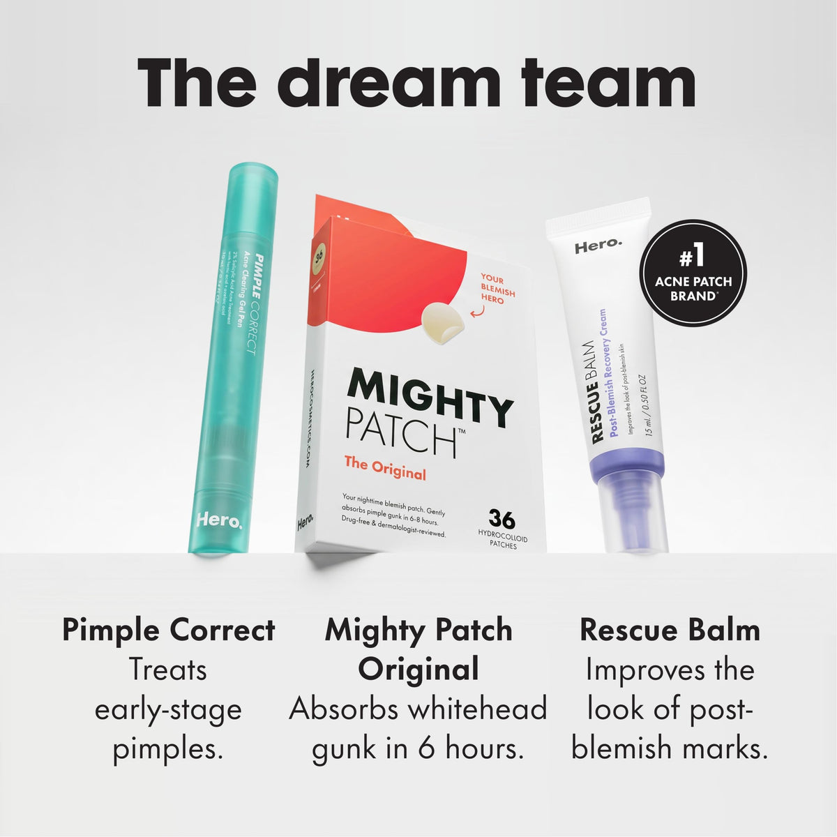 Hero Cosmetics Mighty Patch Original Nighttime Acne Pimple Patches, 75 Ct