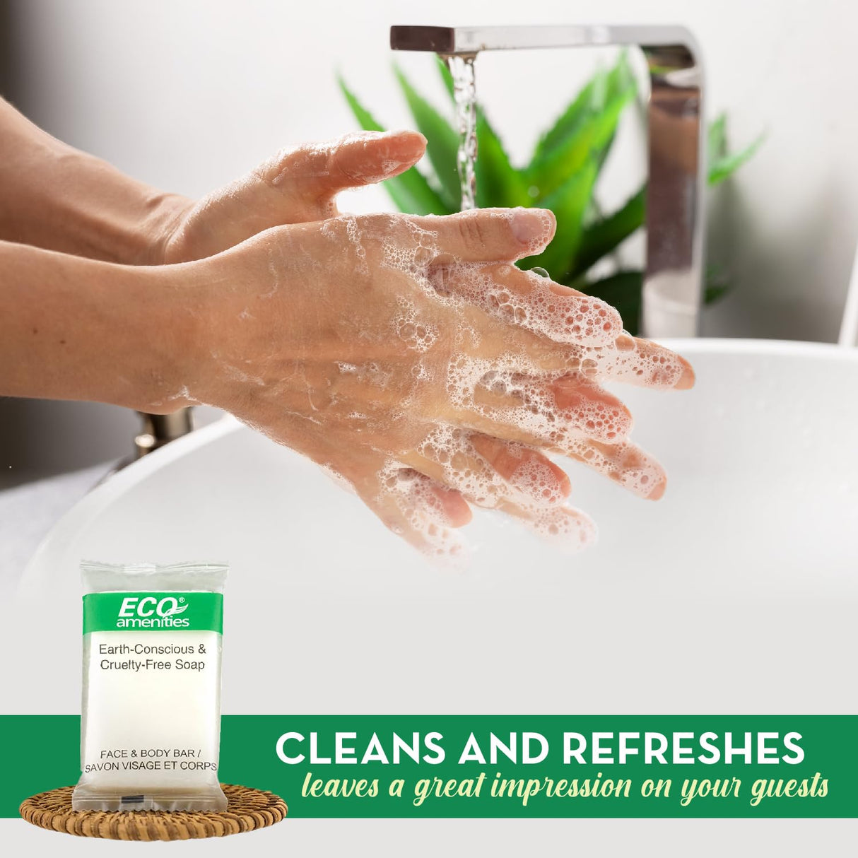 ECO amenities Travel Size Bar Soap - 400 PACK, 0.5 oz Mini Soap Bars, Hotel Soap Bars, Travel Size Toiletries - Individually Wrapped Bulk Soap Bar, Small Hotel Soaps for BNBs, VRBO, Inns and Hotels