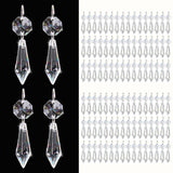 Premium Clear Crystal Glass Drops 2.4" -Multi Purpose Bluk Crystal Beads Hanging Prisms for Holiday Party/Home/Window Decoration/Chandelier Replacement Parts (M-100pcs)
