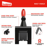 Goldblatt Trim Puller, 4-Inch Tile Removal Multi-Tool for Commercial Work & Home Improvement, Baseboard, Molding, Siding and Floor Removal, Remodeling