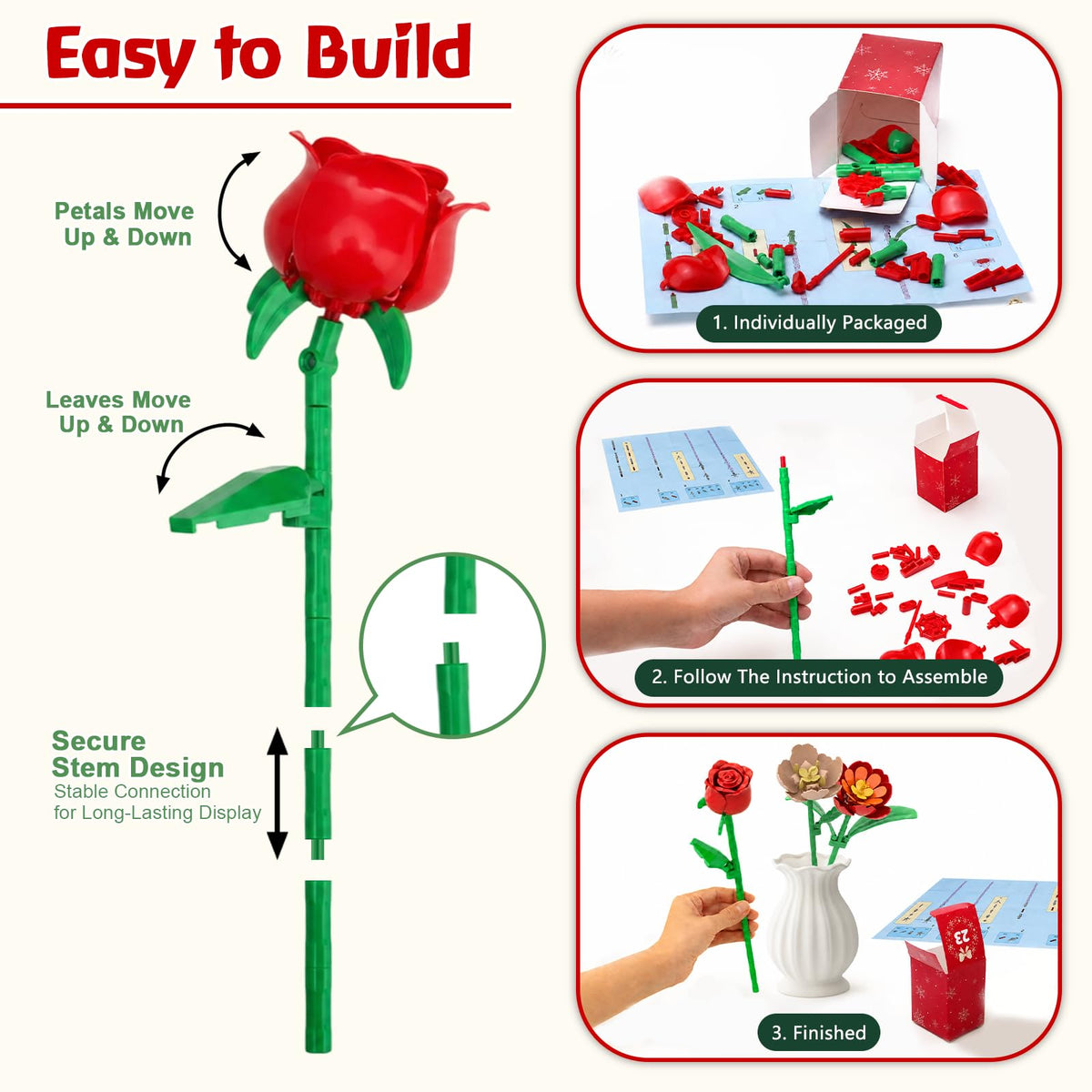 Flower Advent Calendar 2026 – 24 Day Christmas Countdown Building Set