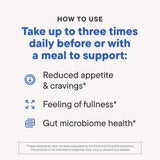 Daily Nouri FeelFull Prebiotic Fiber Drink Mix with Glucomannan & Chromium | for Natural Feeling of Fullness, Appetite & Cravings Support, Gut Microbiome & Metabolic Health | 30 Stick Packs