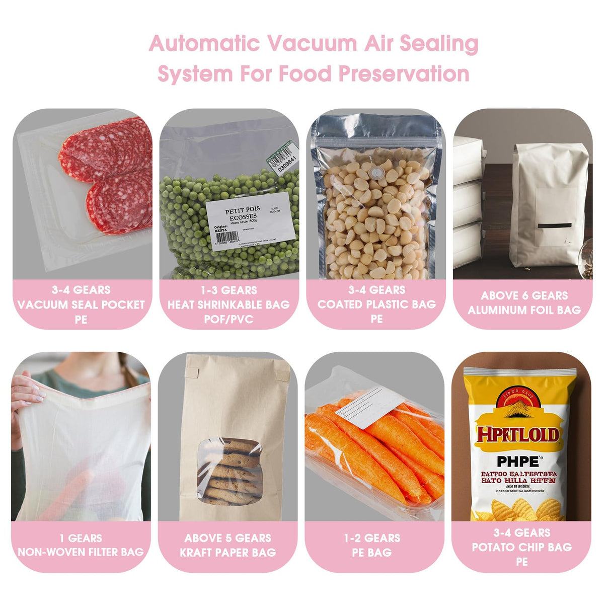 METRONIC Impulse Sealer 16 inch, Manual Heat Sealer Machine for Plastic Bags, Shrink Wrap Bag Sealers Heavy Duty Sealing Machine with Repair Kit (Pink)