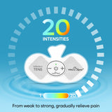 Easy@Home Rechargeable Compact Wireless TENS Unit - 510K Cleared, FSA Eligible Electric EMS Muscle Stimulator Pain Relief Therapy, Portable Pain Management Device EHE015