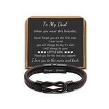 JoycuFF Fathers Day Ideas Gifts for Best Dad Ever from Daughter Knot Bracelet fro Men To My Dad Anniversary Birthday Gift for Father Love you Forever