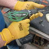 Midwest Gloves 2 pack of Men's Large/Extra Large Max Hyde Gloves, Gold With Brown Dots, 98P02-LX-DS