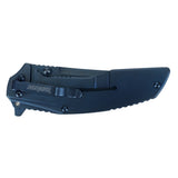 Kershaw Outright Pocket Knife, Blue, 3 Inch Stainless Steel Trailing Point Plain Edge Blade, EDC with Assisted Opening, Deep-Carry Pocketclip, Everyday Carry Pocket Knife for Men and Women