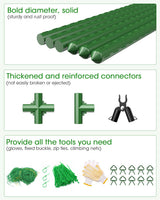 MYMULIKE 2 Pack Cucumber Trellis, Garden Trellis for Climbing Plants Outdoor, A-Frame Cucumber Trellis for Raised Bed, Plant Grow Support for Tomato, Squash, Vegetable, Flower(33"x47"x2Pcs)
