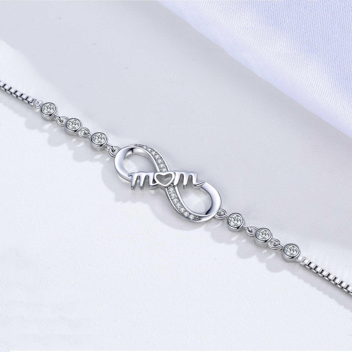RAYSTAR Birthday Gifts for Mom from Daughter/Son, Happy Birthday Moms Card, Mom Birthday Gifts, Cool Mother Bday Presents Ideas Infinity Love Bracelets for Mum