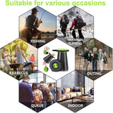 Fishboy Upgraded Collapsible Stool, 400lbs Max Weight, Lightweight But Sturdy, Portable Retractable Folding Telescoping Foldable Camping Stool for Adults Outdoor Fishing Hiking Gardening Travel BBQ