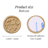 UNIQOOO Wax Seal Stickers - 3D Magnolia Wedding Invitation Envelope Botanical Seal Stickers, 100 Pcs Self-Adhesive Light Gold Stickers, Perfect for Invitations, Christmas, Gift Wrapping, Parties