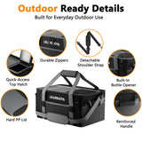[2026 Updated] 50 Can Collapsible Soft Cooler Bag with Hard PP Lid, Leakproof Insulated Ice Chest with Quick-Access Top Hatch, Bottle Opener & Mini Table for Beach, Camping, Travel (Matte Black)