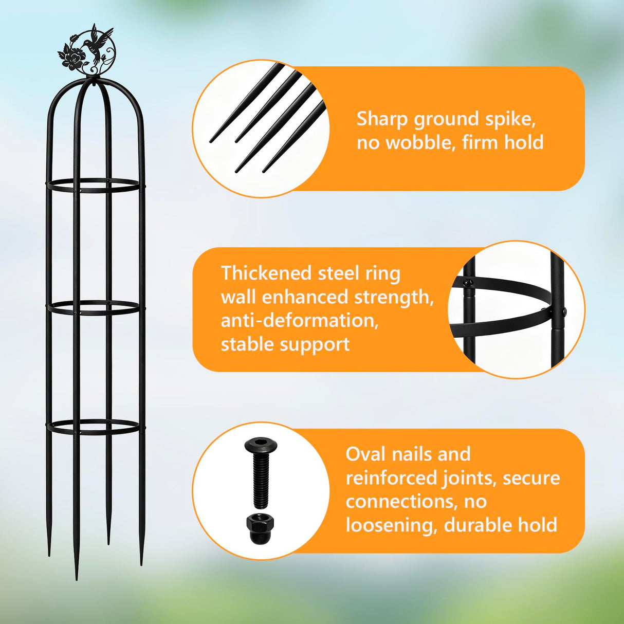 Elegant Outdoor Garden Trellis for Climbing Plants with Premium 100% Metal