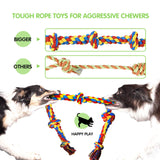SHARLOVY Large Tough Chew Toys for Aggressive Chewers, 9 Pack Dog Rope Toys