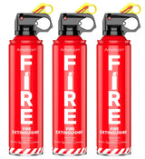 AmzBoom Fire Extinguisher for Home, Car, Kitchen, and Boat 3-Pack, Portable Extinguishing Aerosol Spray Compact A, B, C, K – Includes Mounting Brackets for Easy Access.