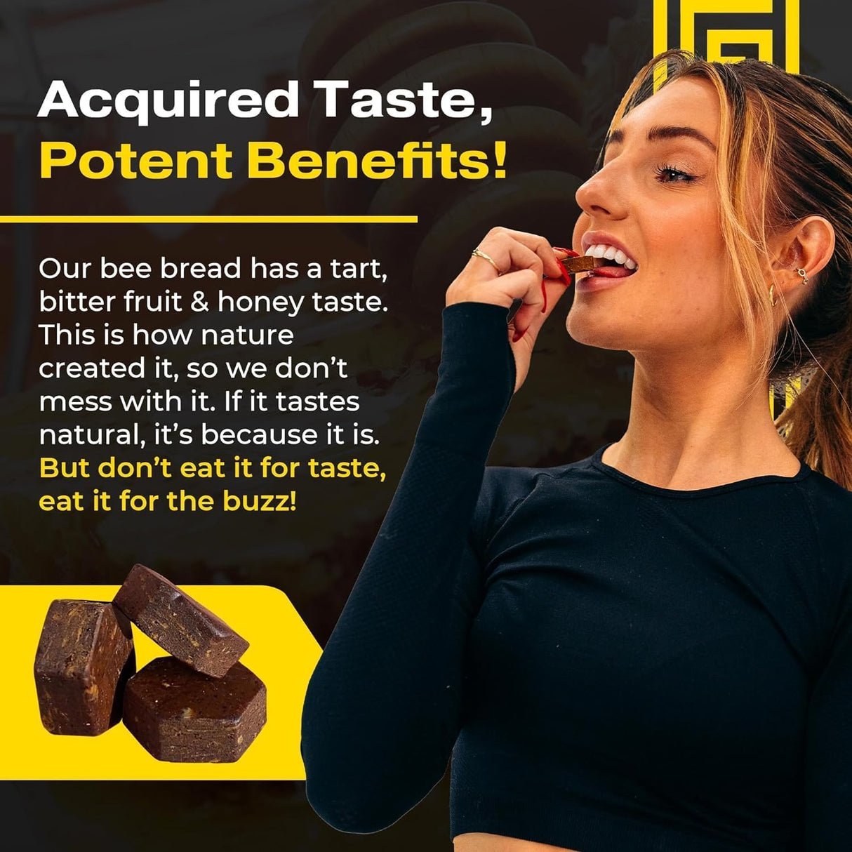 Spartan Bee Bread Chewables Natural Multivitamin | High Absorption Organic Bee Pollen & Honey | Fermented by Bees for Energy, Vitality, Sleep, Recovery, Immunity | Non GMO, Nothing Synthetic