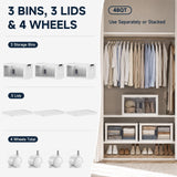 OlarHike 144QT Storage Bins with Lids for Closets, Office, Home, 3 Pack
