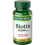 Nature's Bounty Biotin 10000 mcg Ultra Strength, Rapid Release Liquid Softgels 120 ea (Pack of 2)