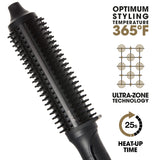 ghd Rise Volumizing Hot Hair Brush ― Professional Volumizing Hot Hair Brush for Dry Hair for Maximum Lift with Safer-for-Hair Optimum Styling Temperature ― Black