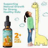 TallTrek Height Growth Supplement Drops for Kids - Teens Bone Growth Height Increase and Maximizer Immune Health Drops with Vitamins D3 K2 Zinc & Calcium - Gluten Free Vegan Pineapple Flavor