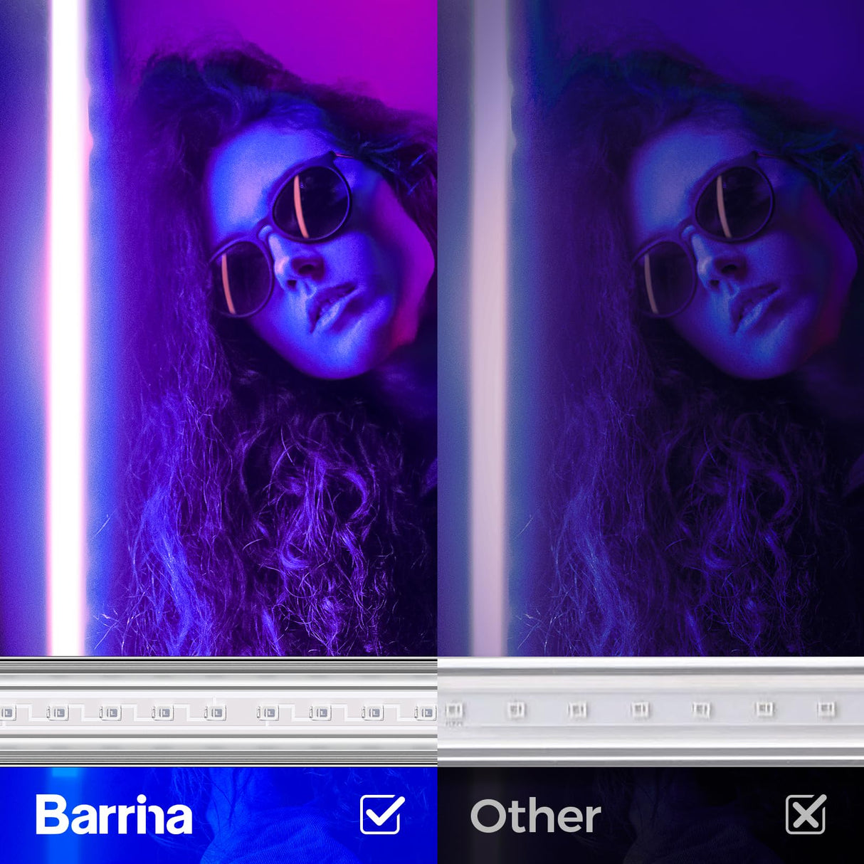 Barrina UV LED Blacklight Bar, 22W 4ft, T5 Integrated Bulb, Black Light Fixture for Blacklight Poster, Halloween Decorations and Christmas Party, Fun Atmosphere with Built-in on, Off Switch (4-Pack)