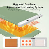 Food Warming Mat - Day Gifts & Kitchen Gadget, Electric Warming Tray with 6 Heat Settings,6 Timers,Graphene Rapid Heating, Portable & Rollable,Easy Clean-Food Warmers for Parties, Buffets & Daily Use